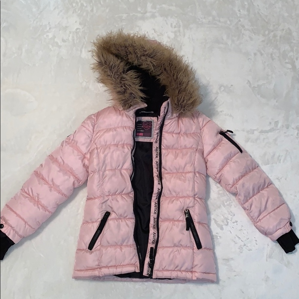 Justice Girls Coat, pink, size 8